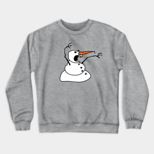 Angry-Snowman Crewneck Sweatshirt